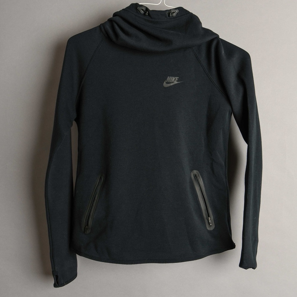 Nike black cowl athletic scuba hoodie size S